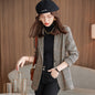 Women's Retro Long-sleeved Houndstooth Suit Jacket